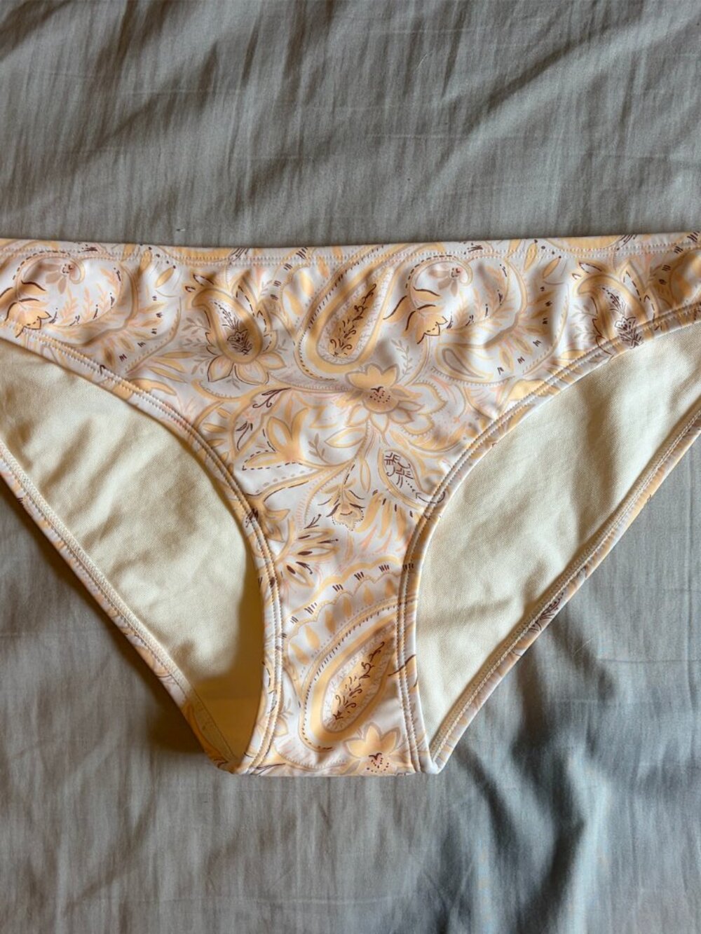 New Pastel Orange Floral Bikini Bottoms